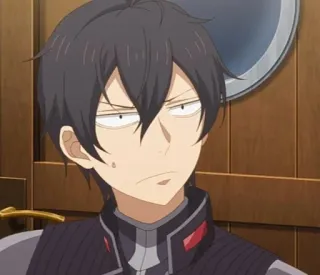 😁 anime, character, man, expression, sarcastic, smug whatsapp sticker