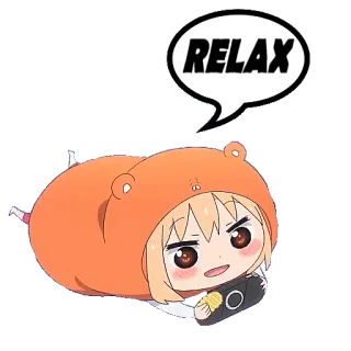 🌲 RELAX Anime, Détente, Mignon, Personnage, Orange whatsapp sticker