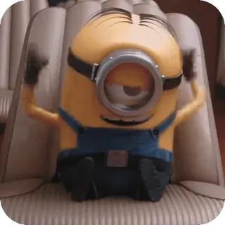 ๐ Minion Despicable Me minion, despicable me, bored, waiting, sitting, animation, yellow, character telegram sticker