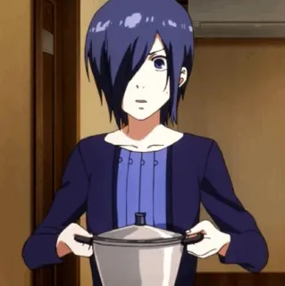 🪁 Touka Kirishima Tokyo Ghoul อนิเมะ, ผู้หญิง, ทำอาหาร, โทวกะ, คิริชิมะ, Tokyo Ghoul telegram sticker