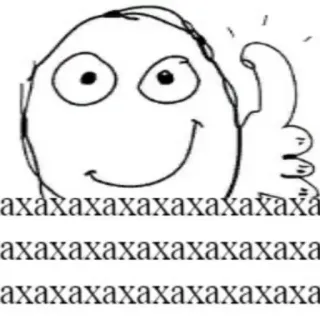 😂 axaxaxaxaxaxaxaxaxaxaxaxaxaxaxax meme, internet meme, thumbs up, rage comic, funny, humor whatsapp sticker