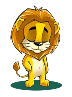 😋 лев, мультфильм, животное, милый, иллюстрация, персонаж telegram sticker