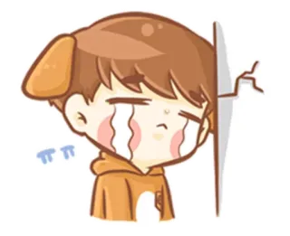 😭 ㅠㅠ huilen, verdrietig, cartoon, emotie, anime telegram sticker