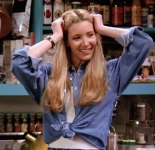🐝 Phoebe Buffay Friends phoebe, friends, sitcom, série tv, blonde telegram sticker