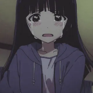 😀 アニメ, 泣く, 女の子, 悲しい, 涙 telegram sticker
