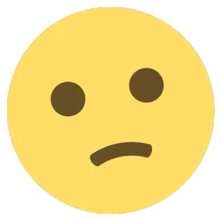 😕 Emoji, Gesicht, Ausdruck, Traurig, Verwirrt, Gelb, Sticker whatsapp sticker