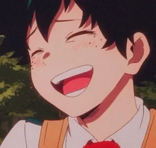 🌟 Izuku Midoriya My Hero Academia Anime, Manga, Glimlach, Blij, Deku, My Hero Academia telegram sticker