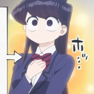 🍬 Komi Shouko Komi Can't Communicate Anime, Mangá, Komi Can't Communicate, Komi Shouko, uniforme escolar, fofo, desenho animado, animação telegram sticker