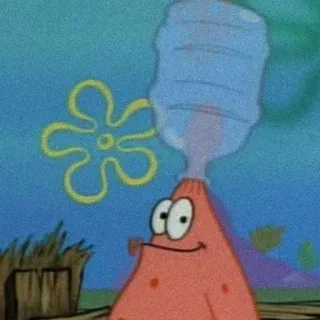 🧽 Patrick Star SpongeBob SquarePants patrick sao, bọt biển, nước, chai, hoạt hình, vui nhộn telegram sticker