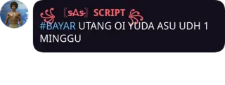🤔 #BAYAR UTANG OI YUDA ASU UDH 1 MINGGU telegram sticker