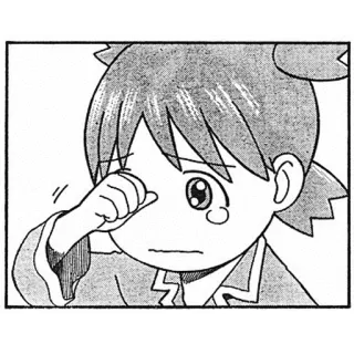 🍀 Mangá, chorando, triste, Anime, lágrimas, emoção whatsapp sticker