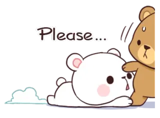 🐵 Please... mono, rogando, osos, dibujos animados telegram sticker