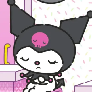 🕸 Kuromi cute, kawaii, anime, cartoon, sleepy telegram sticker