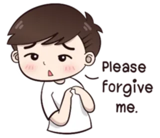 😟 Please forgive me. desculpa, desenho animado, fofo, perdoar, implorando telegram sticker