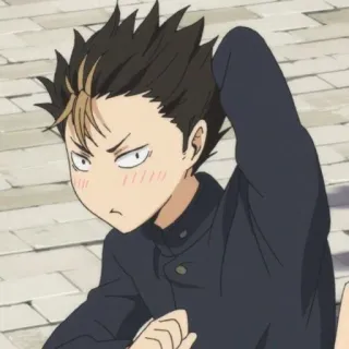 😳 Yu Nishinoya Haikyuu anime, haikyuu, yu nishinoya, volleyball, sports, character telegram sticker