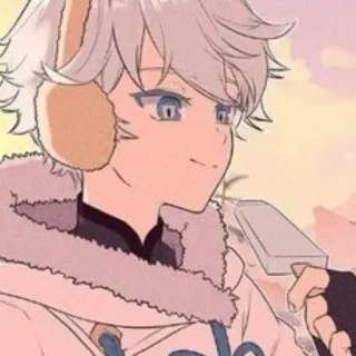 😃 anime, cartoon, character, winter, earmuffs, cute telegram sticker