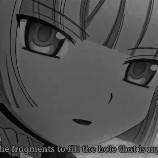 ♠️ he fragments to fill the hole that is my Аниме, Мультфильм, Девушка, Глаза, Лицо telegram sticker
