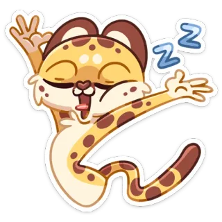 😴 z dormilón, gato, animal, lindo, dibujo animado telegram sticker
