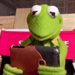 📱 Kermit Кермит-лягушонок, Маппет, Кукла, Лягушка, Зеленый, Мем telegram sticker