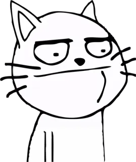 😬 mèo, động vật, meme, hình vẽ, hài hước whatsapp sticker