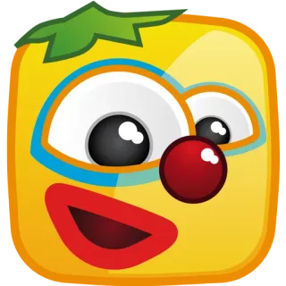 😋 clown, cartoon, face, funny, comic telegram sticker