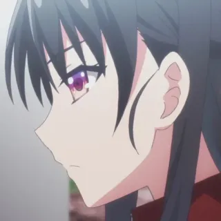😑 anime, girl, portrait, face telegram sticker