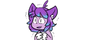😯 漫画, アニメ, 猫耳, 汗 telegram sticker