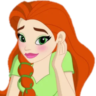 😥 Poison Ivy poison ivy, dc comics, villain, red hair, cartoon, character telegram sticker
