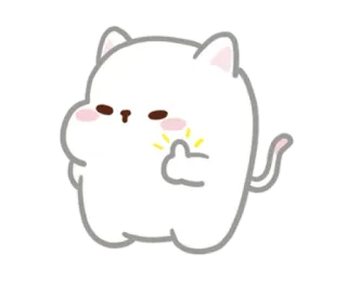 👍 Katze, Tier, Mittelfinger, beleidigende Geste, süß, Aufkleber telegram sticker