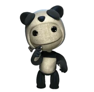 🐼 Sackboy LittleBigPlanet sackboy, littlebigplanet, panda, cute, video game, sewn telegram sticker