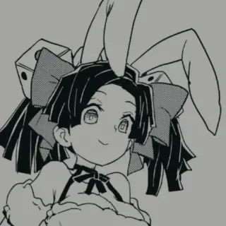 🍙 Anime, Telinga kelinci, Lucu, Manga, Kartun, Gadis telegram sticker