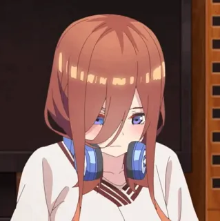 🐾 Miku Nakano The Quintessential Quintuplets Anime, Manga, Cuffie, Miku Nakano, The Quintessential Quintuplets telegram sticker