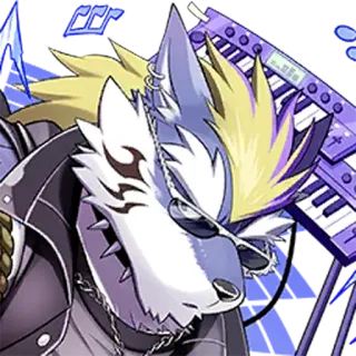 😎 Furry, Serigala, Musisi, Keyboard, Anime, Karakter telegram sticker