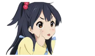 😜 Anime, Mädchen, Stinkefinger, Beleidigend, Cartoon whatsapp sticker