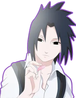 😕 Sasuke Uchiha Naruto 애니메이션, 만화, 사스케, 나루토, 우치하, 캐릭터, 스티커 telegram sticker