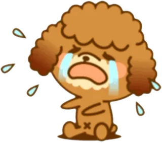 😭 cachorro, chorando, triste, filhote, lágrimas, desenho, emoji, adesivo telegram sticker
