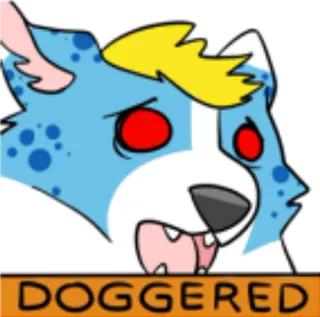 😡 DOGGERED furry, dog, meme, cartoon, animal, expression, funny telegram sticker