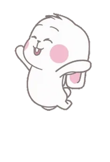🥳 kelinci, imut, binatang, kartun, ilustrasi whatsapp sticker