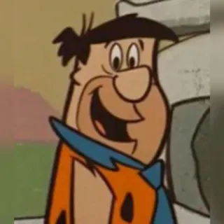 😂 Fred Flintstone The Flintstones 漫画, フリントストーン, フレッド・フリントストーン, ハンナ・バーベラ, アニメ telegram sticker