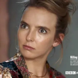 🌙 Killing Eve ALL NEW SUNDAY GET CAUGHT ON DEMAND Fernsehsendung, Drama, Killing Eve, Jodie Comer, Schauspielerin telegram sticker