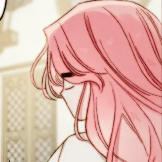 🎀 Frau, pinke Haare, Manga, Cartoon, Anime, Illustration, Kunst telegram sticker