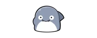 🦈 Requin, Dessin animé, Mignon, Animal, Autocollant, Créature marine telegram sticker