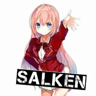👋 SALKEN Anime, Ragazza, Carina, Uniforme scolastica telegram sticker