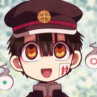 🕊 Hanako Toilet-Bound Hanako-kun anime, cute, ghost, supernatural, school uniform, spiritual telegram sticker