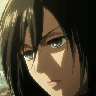 ❤️ Mikasa Ackerman Attack on Titan อนิเมะ, ตัวละคร, ผู้หญิง, มิคาสะ, ผ่าพิภพไททัน whatsapp sticker