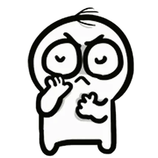 🤔 Cartoon, Illustration, Figur, Emotion, Wütend, Lustig, Sticker whatsapp sticker