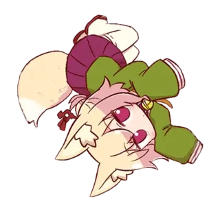 ❤️ наклейка, милый, аниме, каваий, чиби, фанарт telegram sticker