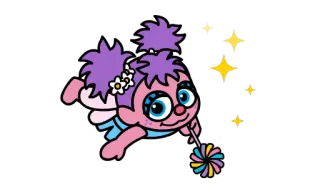 ✨ Abby Cadabby Sesame Street แอบบี้ แคแดบบี้, นางฟ้า, เซซามีสตรีท, การ์ตูน, เวทมนตร์ telegram sticker