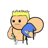 💪 Cyanide and Happiness, 卡通, 搞笑, 格斗, 健身房 telegram sticker