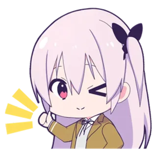 👍 Anime, Adesivo, Desenho animado, Bonito, Garota, Personagem telegram sticker